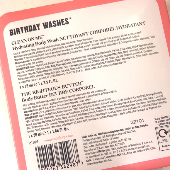 NWT- Soap & Glory Birthday Washes Gift Set - Picture 5 of 5